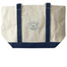 Huey's Hero Totes, a Natural/Navy Large Two-Tone Canvas Tote Bag