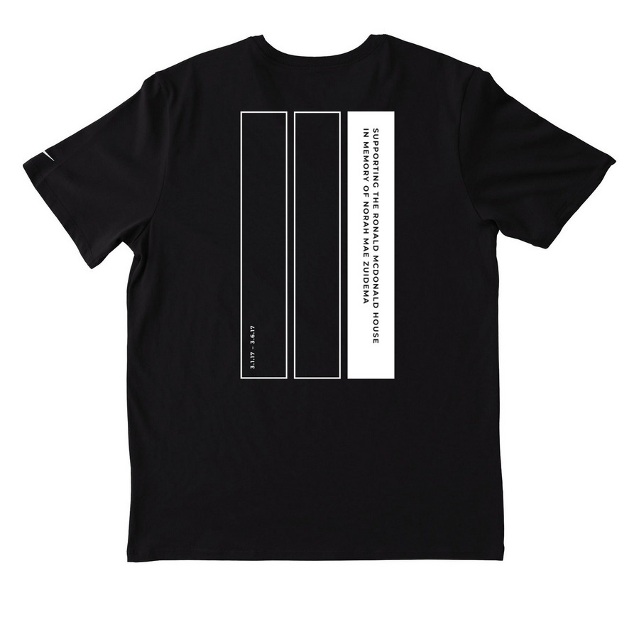 Team Norah, a Black Nike Dri-FIT Jersey Blend Performance Tee (back-view)