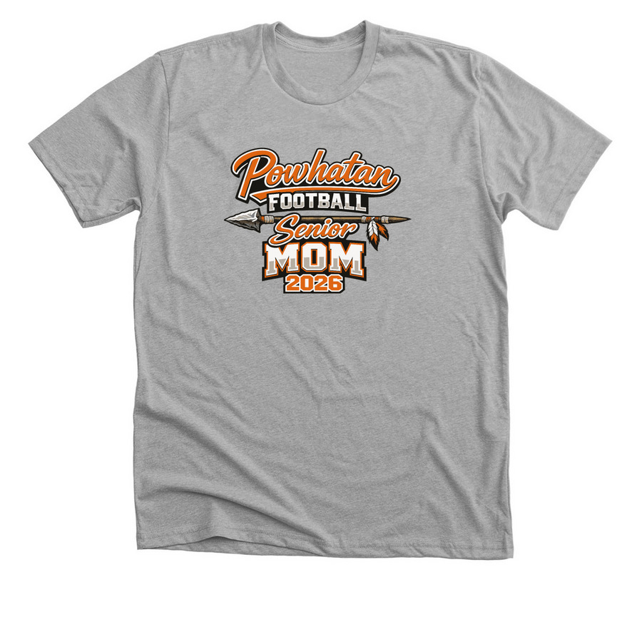PHS Football Senior Moms!, a Athletic Heather Premium Unisex Tee
