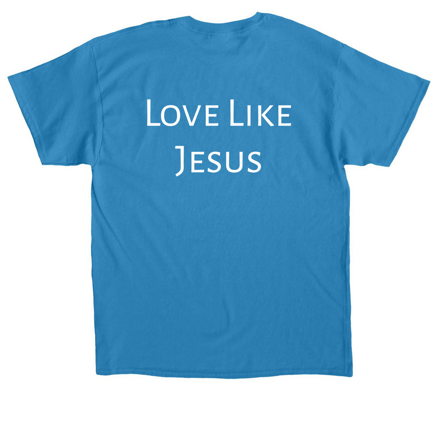 Cross T-Shirt, a Sapphire Classic Unisex Tee (back-view)