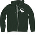 Zip Hoodie with front logo, a Heather Forest Zip Up Hoodie