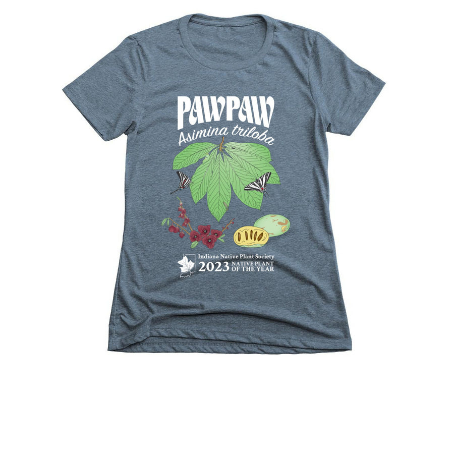 Pawpaw, INPS 2023 Native Plant of the Year, a Indigo Women's Slim Fit Tee
