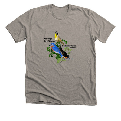 50 Years of New Hope Bird Alliance - Black, a Heather Stone Premium Unisex Tee