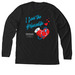 I Love the #NurseLife, a Solid Black Blend Premium Long Sleeve Tee (back-view)