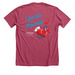 I Love the #NurseLife, a Heather Raspberry Premium Unisex Tee (back-view)