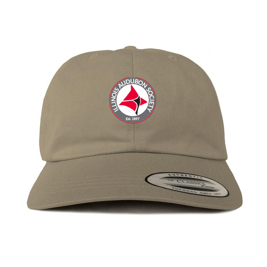 Illinois Audubon Society Logo Hats, a Khaki Printed Classic Baseball Cap