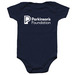 Parkinson's Foundation White Logo Baby Onesie, a Navy Infant Onesie
