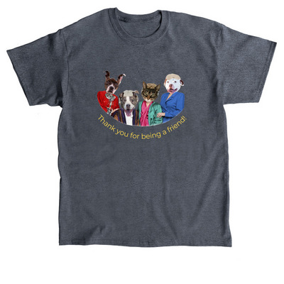 Thank You Friends, a Dark Heather Classic Unisex Tee