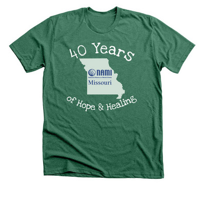 40th Anniversary Shirt, a Heather Grass Green Premium Unisex Tee