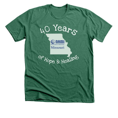 40th Anniversary Shirt, a Heather Grass Green Premium Unisex Tee