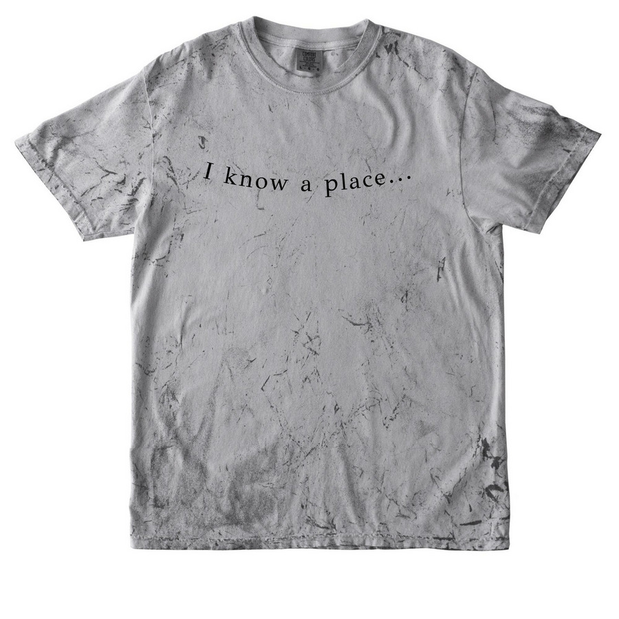 "I Know a Place" & Map Back, a Smoke Comfort Colors Colorblast Tee