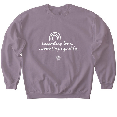 Supporting Love, Supporting Equality, a Paragon Softstyle Crewneck Sweatshirt