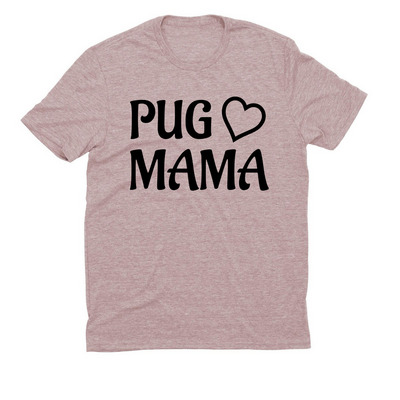 PUG MAMA for Rescue Pugs, a Vintage Rose Allmade Eco Triblend Unisex Tee