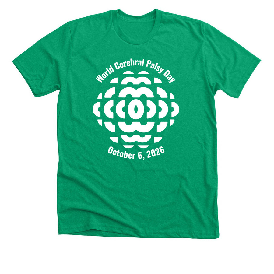 2026 World CP Day T-Shirt ? Single Logo, a Heather Kelly Premium Unisex Tee