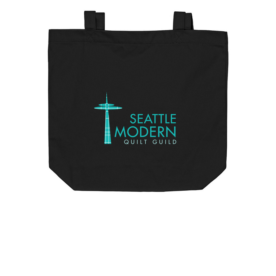 SeaMQG Logo Tote Bag, a Black Organic Cotton Tote Bag