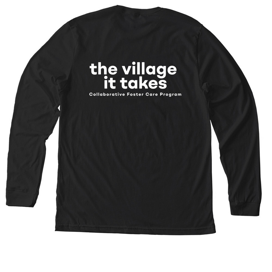 Fresh Logo Crew #2, a Solid Black Blend Premium Long Sleeve Tee (back-view)