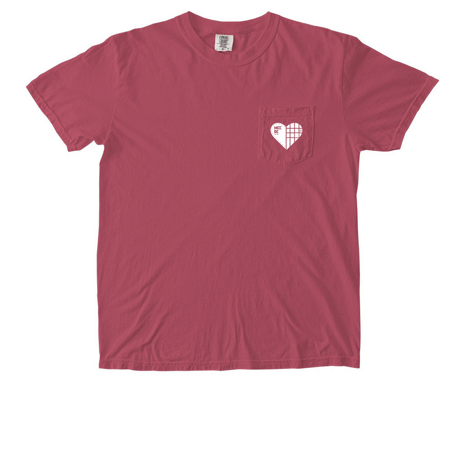 MCCDC Every Thread Divine Heart Pocket '26, a Crimson Comfort Colors Pocket Tee