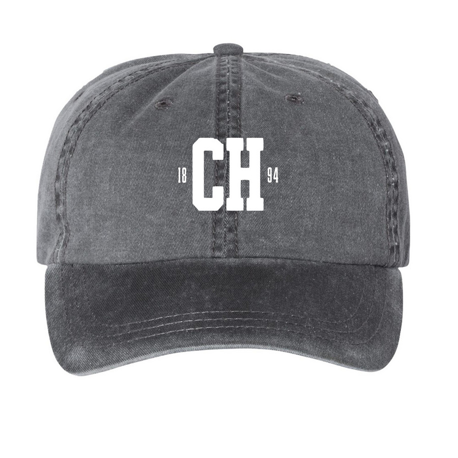Chatham Hat, a Black Printed Pigment Dye Baseball Cap