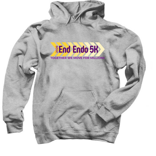 End Endo 5K Pullover Hoodie, a Sport Grey Pullover Hoodie