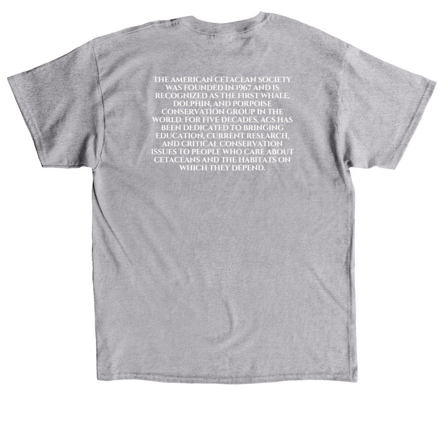 &nbsp;Black, Orange, & White ACS Pocket Logo, a Sport Grey Classic Unisex Tee (back-view)