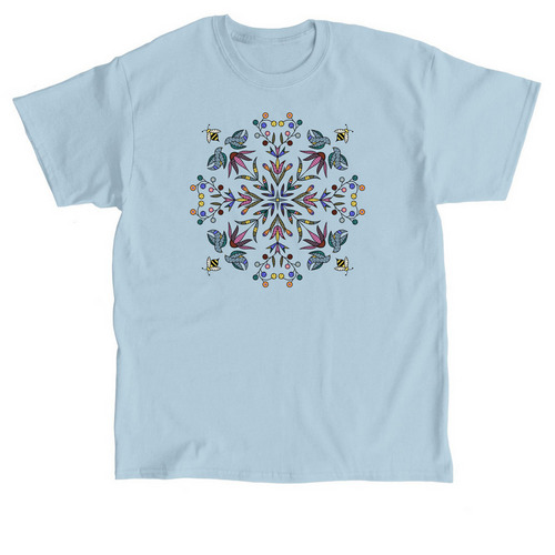 Quilled Dakota Florals, a Light Blue Classic Unisex Tee