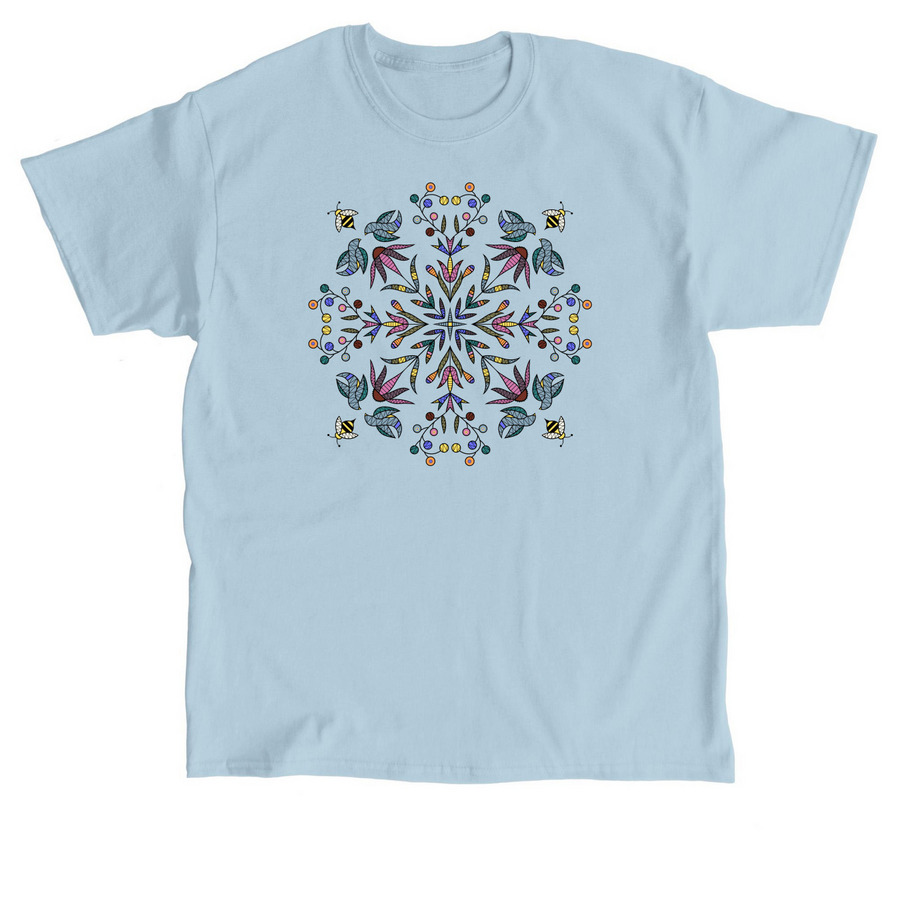 Quilled Dakota Florals, a Light Blue Classic Unisex Tee