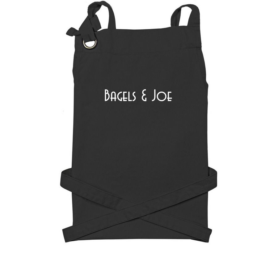 Black Apron, a Black Cotton Canvas Pocket Apron