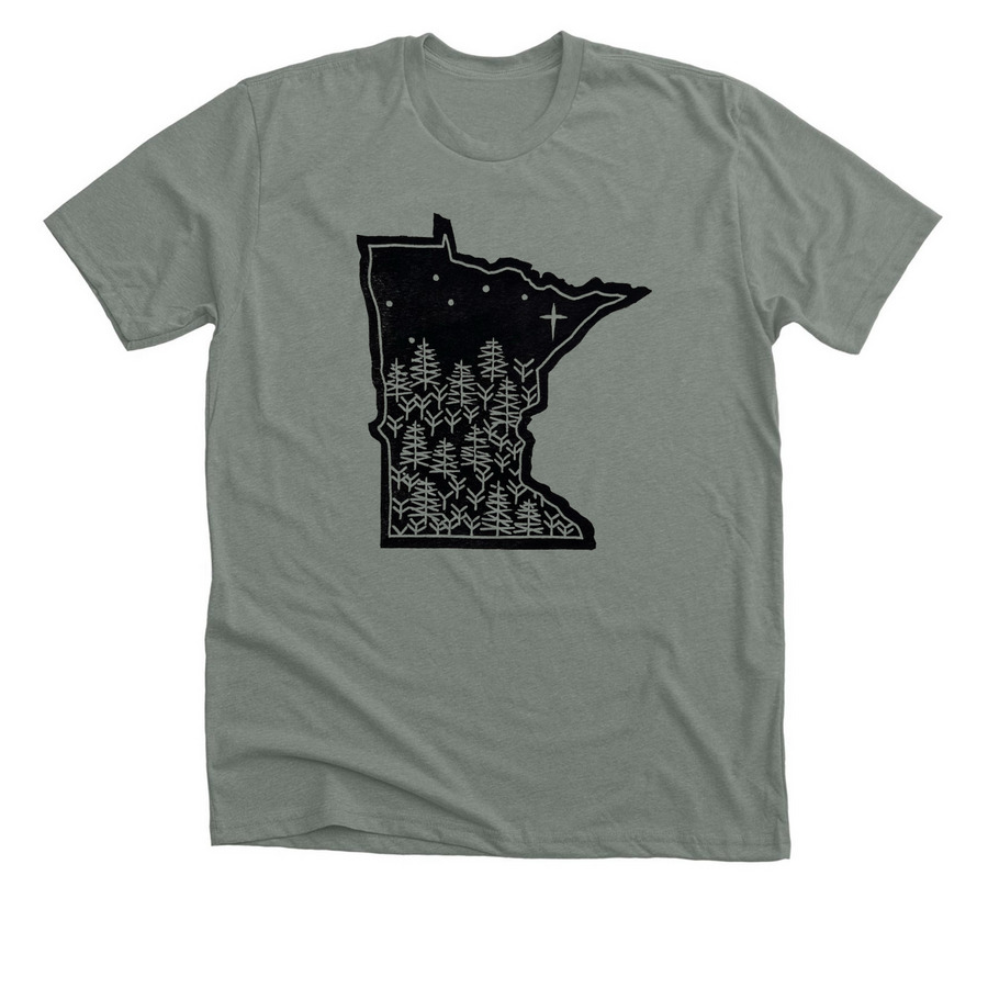 Minnesota ?North Star State? Boundary Waters, a Deep Heather Premium Unisex Tee
