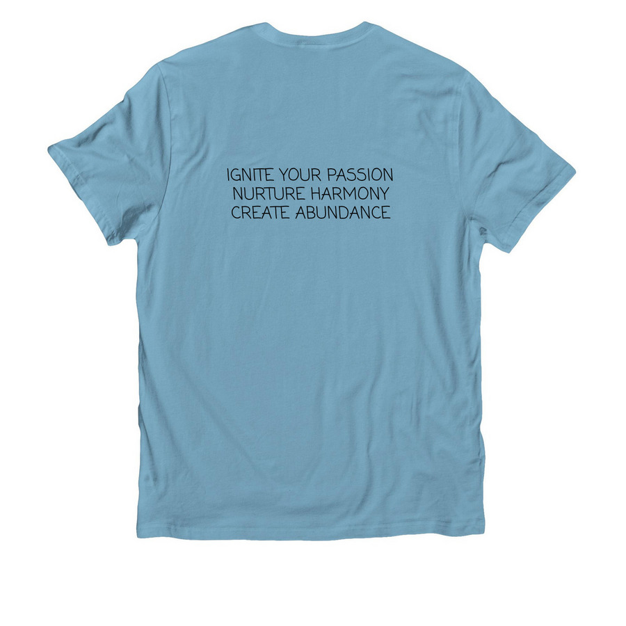 2027 Shiatsu Summit, a Arctic Blue Allmade Organic Cotton Unisex Tee (back-view)