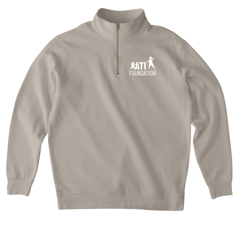 Thank A Veteran - 2026 Apparel Collection, a Cement Midweight Quarter Zip Pullover