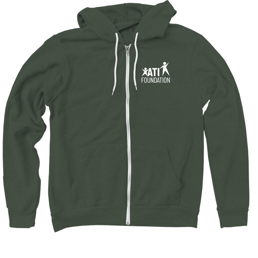 Thank A Veteran - 2026 Apparel Collection, a Military Green Zip Up Hoodie