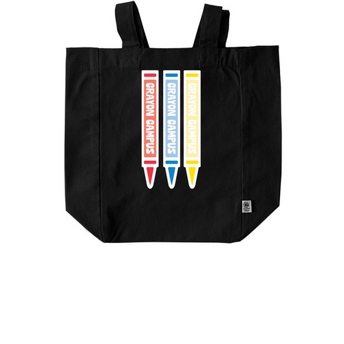 Crayon Tote Bag, a Black Recycled Cotton Tote Bag