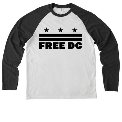 Free DC / Long Sleeves, a Space Black/ Bright White Allmade Eco Triblend Colorblock Raglan Long Sleeve Tee