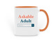 Askable Adult Mug, a Orange Two-Tone Ceramic Mug