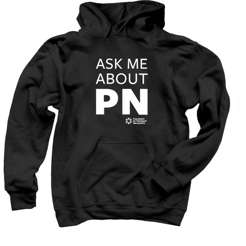 Ask me about PN sweatshirt, a Black Pullover Hoodie