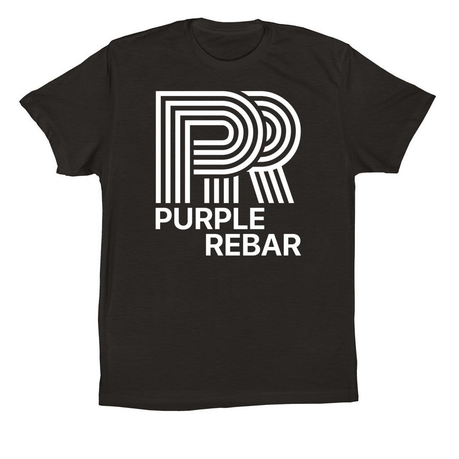 Purple Rebar - Whiteout, a Black Premium Cotton Tee