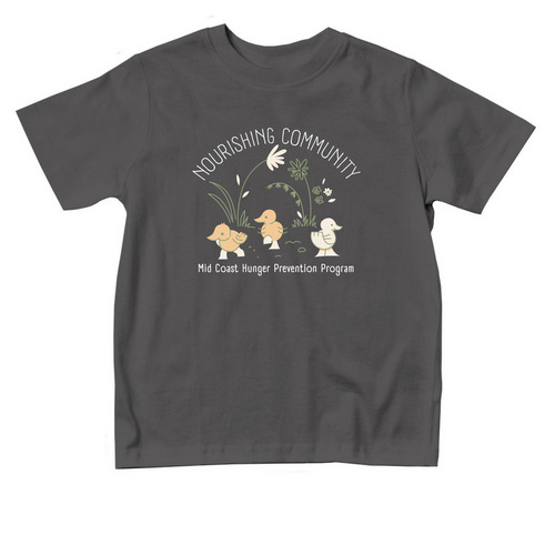 Nourishing Tagline Toddler Tee, a Charcoal Toddler Tee
