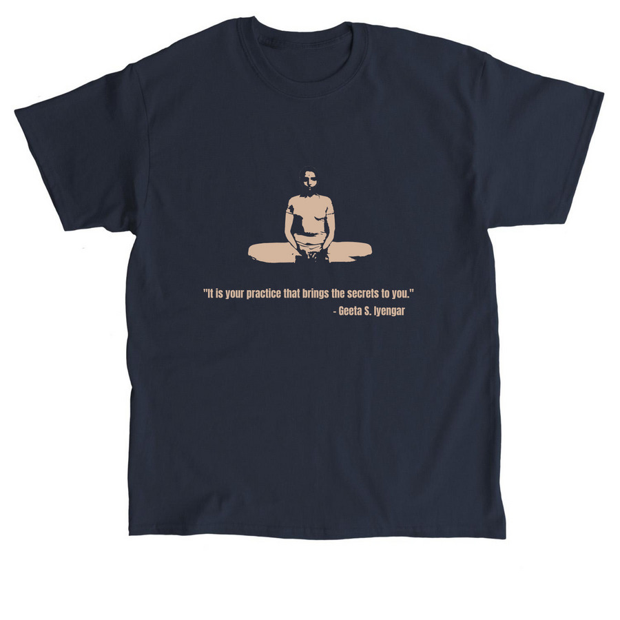 Geeta Iyengar Practice Tee, a Navy Classic Unisex Tee