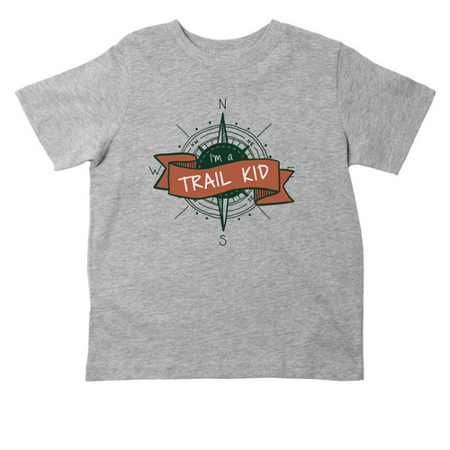 Toddler I'm a Trail Kid, a Heather Toddler Tee