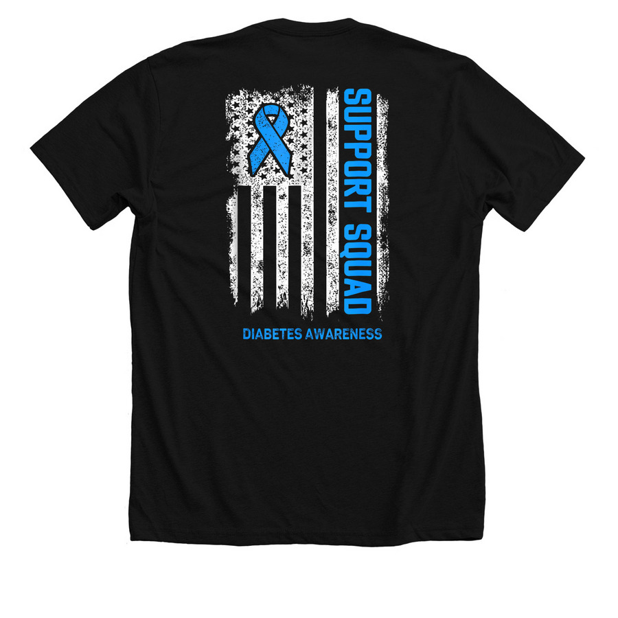 T1DeMalia Front Flag Back, a Solid Black Blend Premium Unisex Tee (back-view)