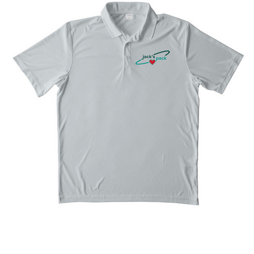 Jack's Pack Polo Shirt, a Silver Unisex Performance Polo