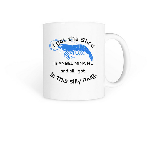 The Shrug, a White Coffee Mug