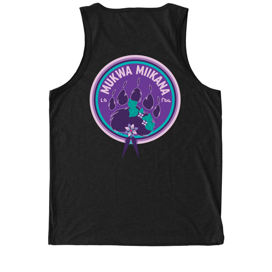 Information Is A Relation, Not A Commodity., a Deep Black Allmade Eco Triblend Tank (back-view)