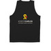 Detroit Marathon ?26, a Black Unisex Performance Tank (back-view)