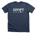 Adopt Tee, a Heather Navy Premium Unisex Tee