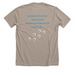 Hooves, Hearts & Hope Equine Rescue Apparel, a Heather Stone Premium Unisex Tee (back-view)