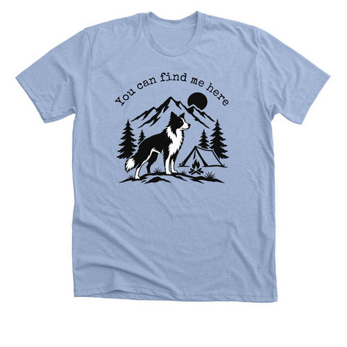 BC Mountains&nbsp;, a Heather Baby Blue Premium Unisex Tee