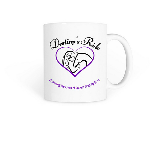 Enriching the Lives of Others Step by Step, a White Coffee Mug