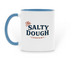 Drink Salty, a Light Blue Two-Tone Ceramic Mug (back-view)