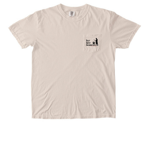 Ironworks Pocket and Back&nbsp;, a Ivory Comfort Colors Pocket Tee